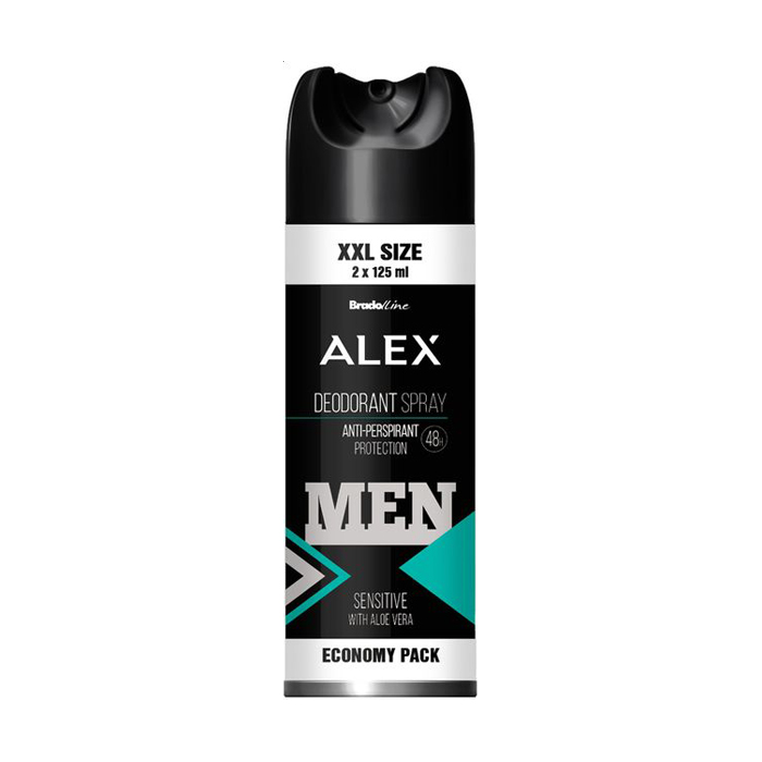 Чоловічий дезодорант-спрей Bradoline Alex XXL Sensitive Deodorant Spray, 250 мл