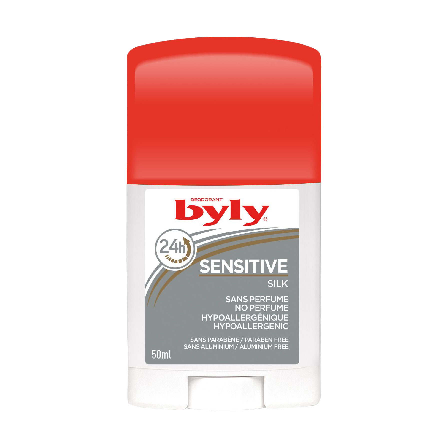 Дезодорант-стік Byly Sensitive Silk 24h для чутливої шкіри, без алюмінію, 50 мл
